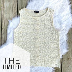The Limited Lace Ivory Tank Top Sleeveless S